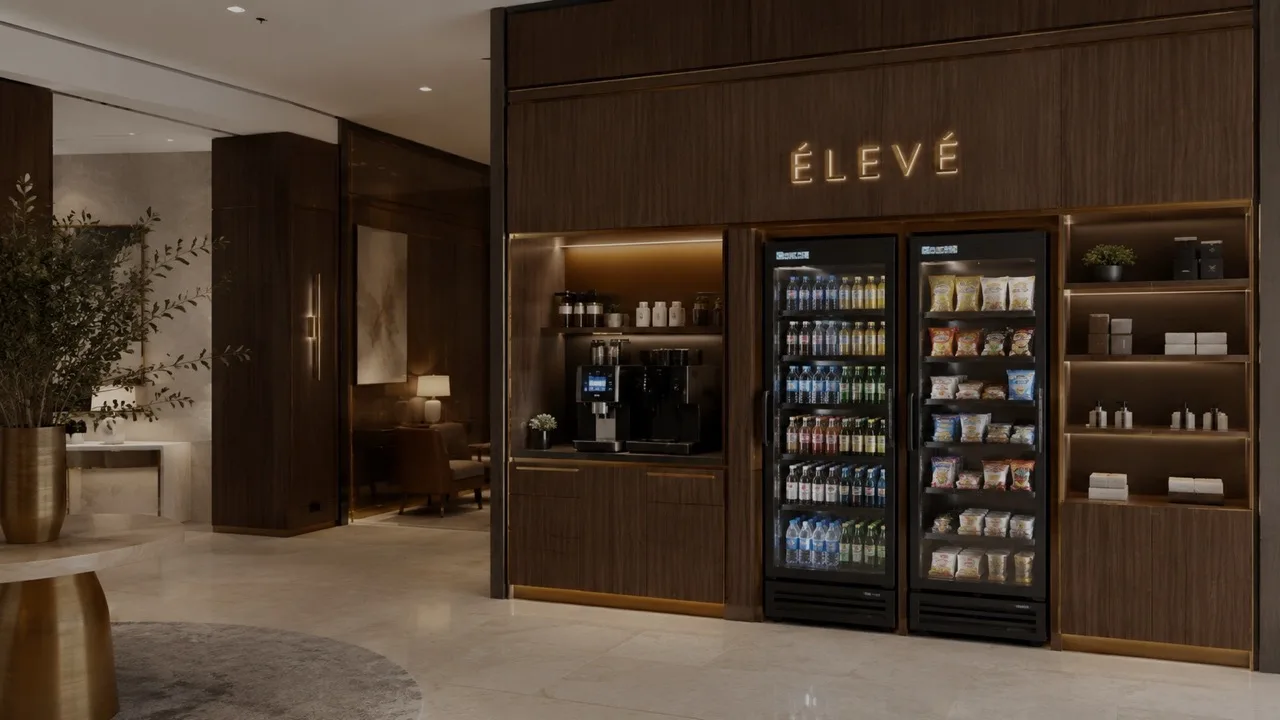 ÉLEVÉ installation in a luxury residential lobby