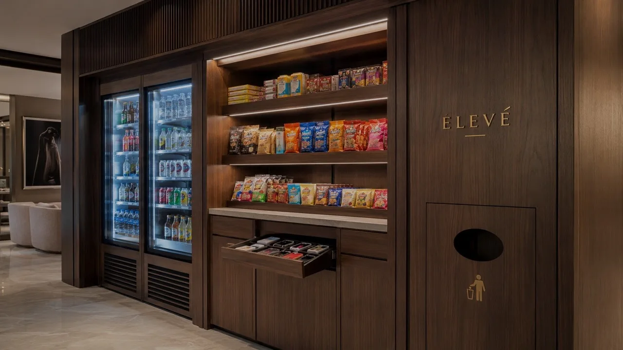 ÉLEVÉ Market integrated into a Class A office corridor